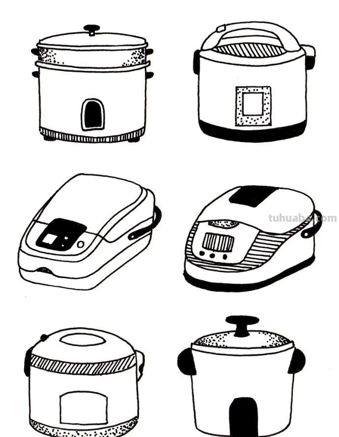 家电简笔画素材，手帐必备！