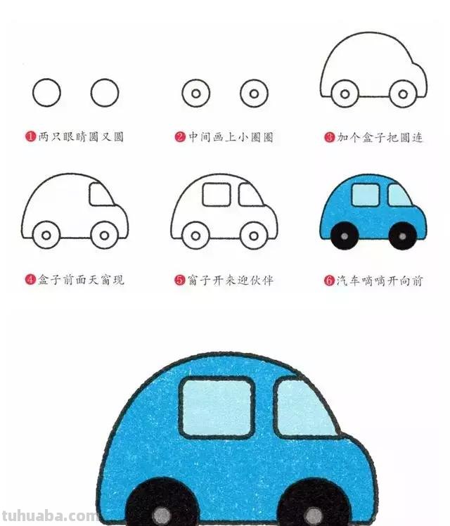 简笔画｜八种常见交通工具，五分钟全学会，超级简单，快收藏！