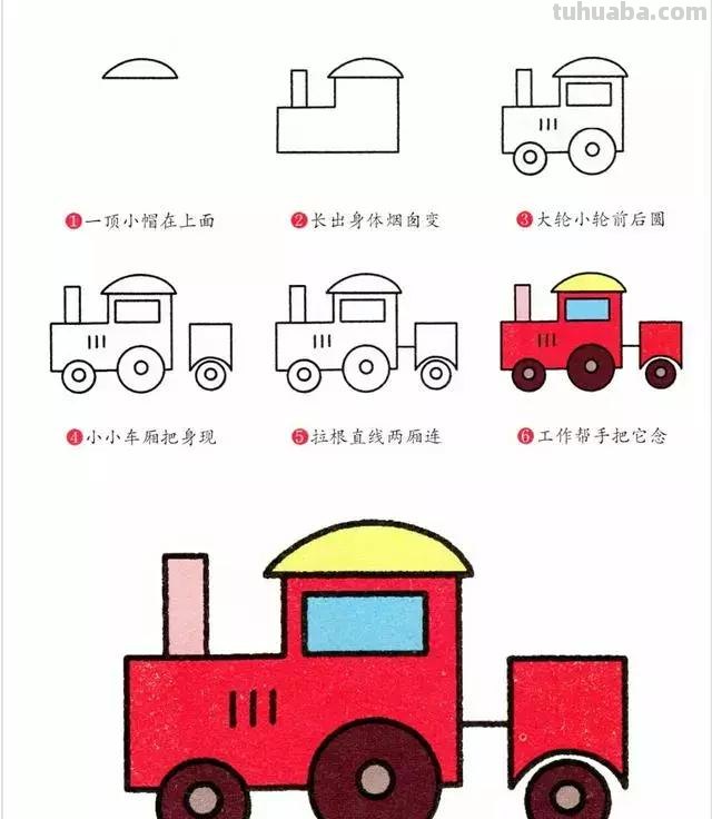 简笔画｜八种常见交通工具，五分钟全学会，超级简单，快收藏！