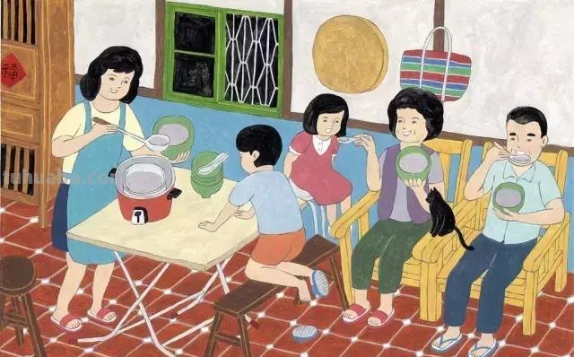 浓郁的生活气息插画，让人泪奔，生活小细节，往往是最打动人心