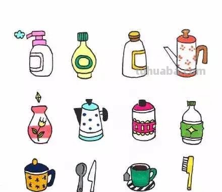 生活系简笔画手帐小素材，拿走吧！
