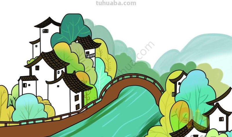 简笔画风景建筑素材大全，留着有用