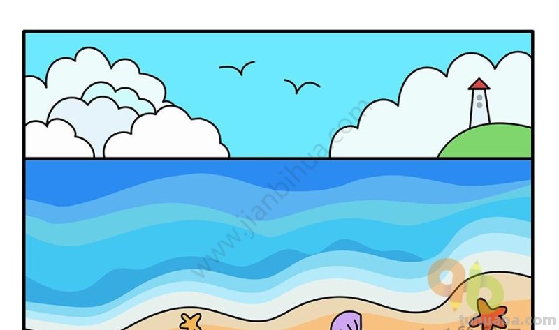 简笔画风景建筑素材大全，留着有用