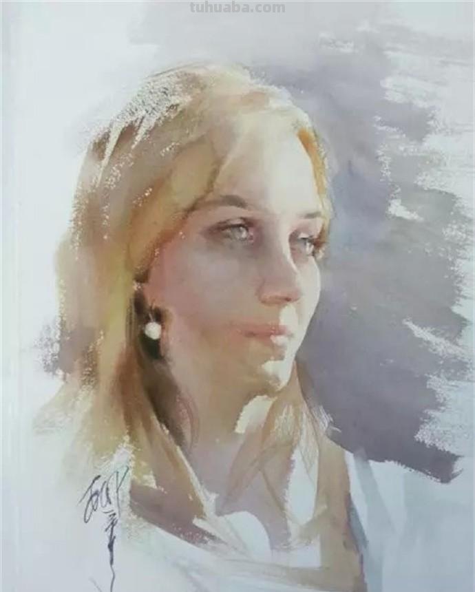 「美术林」一组水彩人物画作品欣赏
