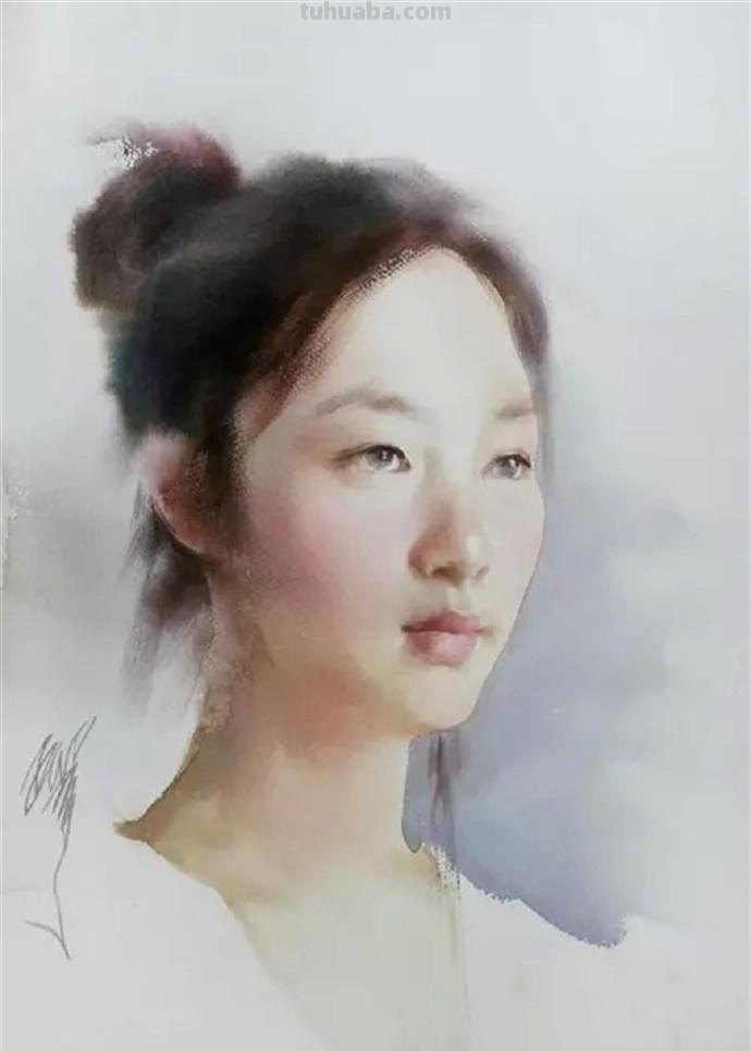 「美术林」一组水彩人物画作品欣赏