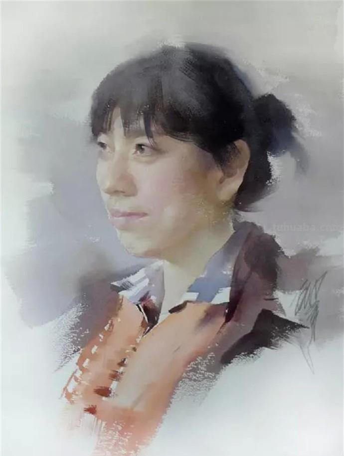 「美术林」一组水彩人物画作品欣赏