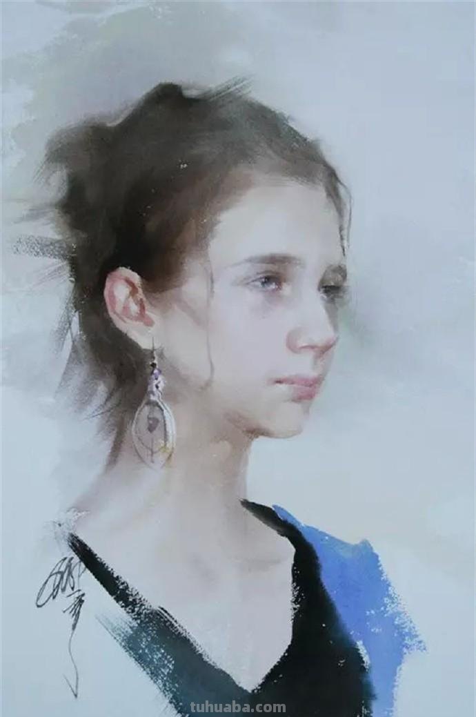 「美术林」一组水彩人物画作品欣赏