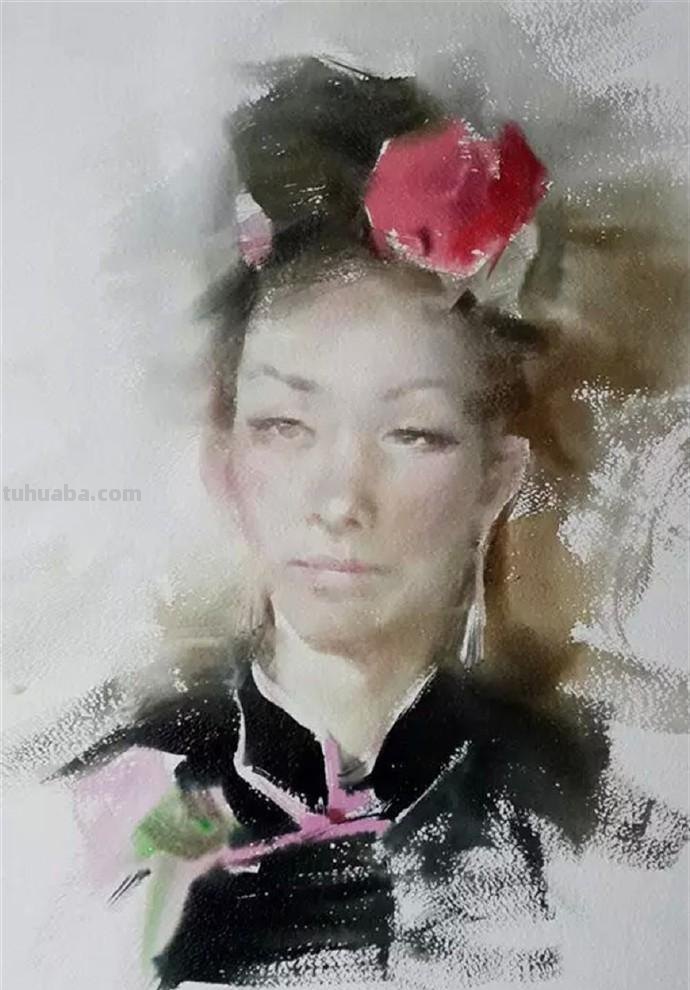 「美术林」一组水彩人物画作品欣赏