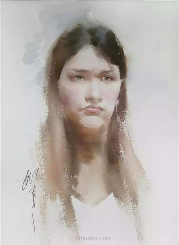 「美术林」一组水彩人物画作品欣赏