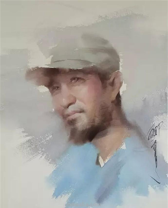 「美术林」一组水彩人物画作品欣赏