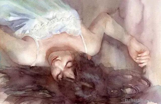 青春靓丽、清灵妩媚 - 松林淳人物水彩画