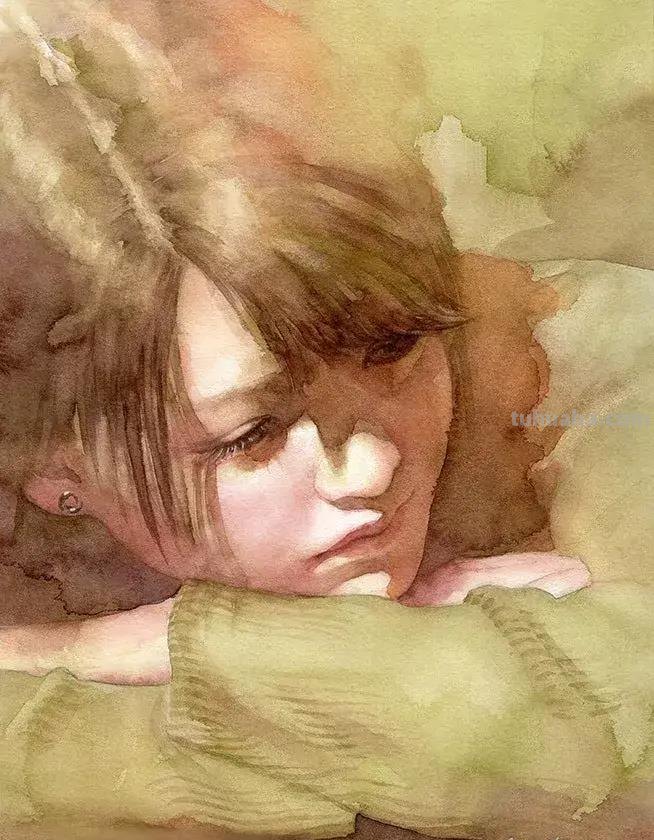 青春靓丽、清灵妩媚 - 松林淳人物水彩画