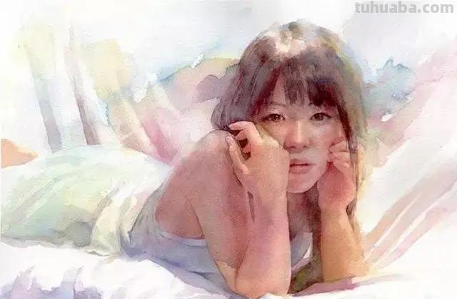 青春靓丽、清灵妩媚 - 松林淳人物水彩画