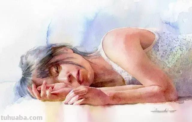 青春靓丽、清灵妩媚 - 松林淳人物水彩画