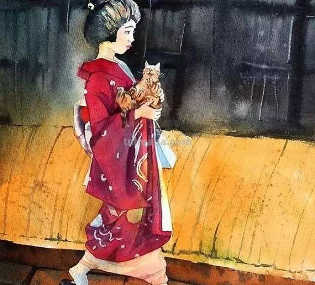 素材 - 梦幻轻松的小动物水彩画