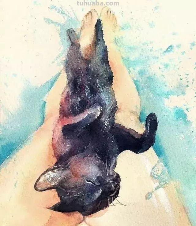 素材 - 梦幻轻松的小动物水彩画