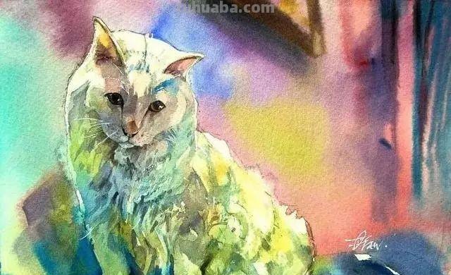 素材 - 梦幻轻松的小动物水彩画