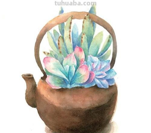十五张手绘水彩小插画，简单上手易出效果，增加绘画信心