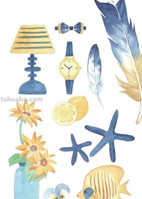 十五张手绘水彩小插画，简单上手易出效果，增加绘画信心