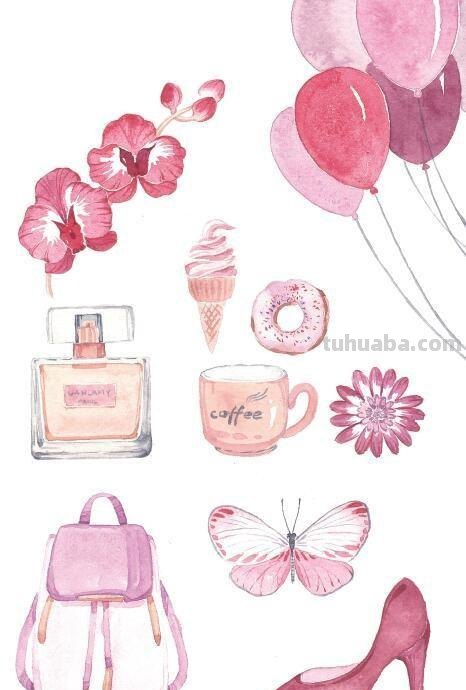 十五张手绘水彩小插画，简单上手易出效果，增加绘画信心