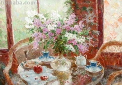 闲情逸趣感受生活之美 - 花卉静物油画作品欣赏