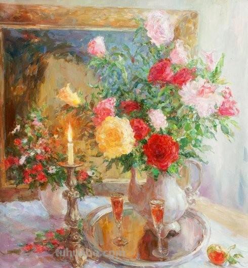 闲情逸趣感受生活之美 - 花卉静物油画作品欣赏
