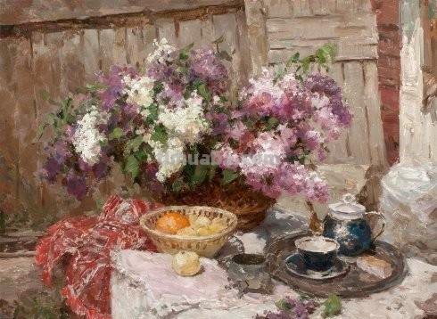 闲情逸趣感受生活之美 - 花卉静物油画作品欣赏