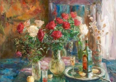 闲情逸趣感受生活之美 - 花卉静物油画作品欣赏