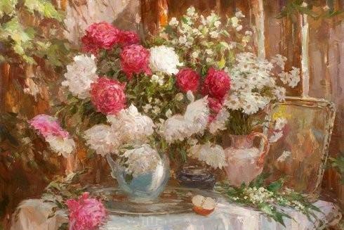 闲情逸趣感受生活之美 - 花卉静物油画作品欣赏