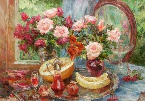 闲情逸趣感受生活之美 - 花卉静物油画作品欣赏