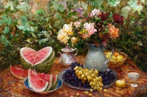 闲情逸趣感受生活之美 - 花卉静物油画作品欣赏