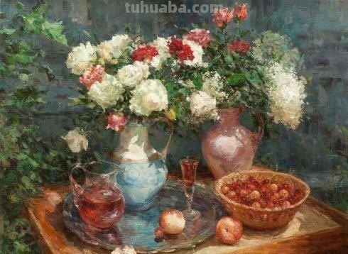 闲情逸趣感受生活之美 - 花卉静物油画作品欣赏