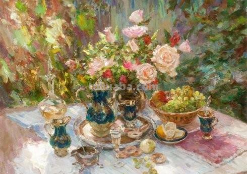 闲情逸趣感受生活之美 - 花卉静物油画作品欣赏