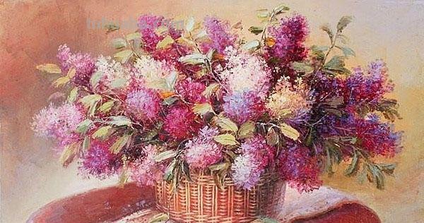 静物花卉油画 俄罗斯画家khlebnikov.aleksey