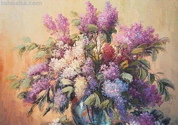 静物花卉油画 俄罗斯画家khlebnikov.aleksey