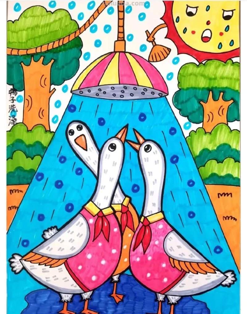 30张~精美儿童画范画作品，直接拿着用！