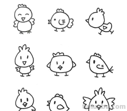 9种萌萌哒的简笔画小动物~