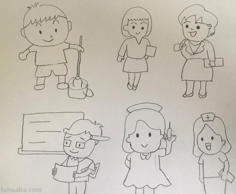 适合初学者练笔的100个人物简笔画