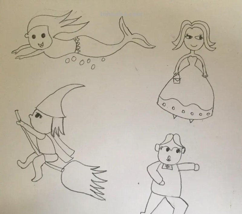 适合初学者练笔的100个人物简笔画