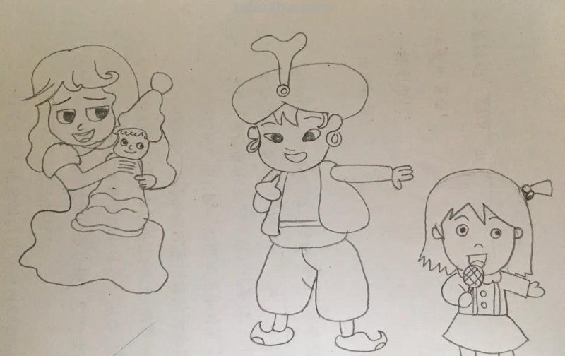 适合初学者练笔的100个人物简笔画