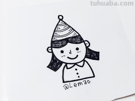 人物头像简笔画~ 简单易学哦~大家都试试吧~