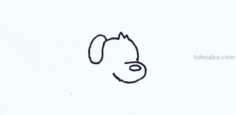 育儿简笔画 小学生可以画的可爱狗狗