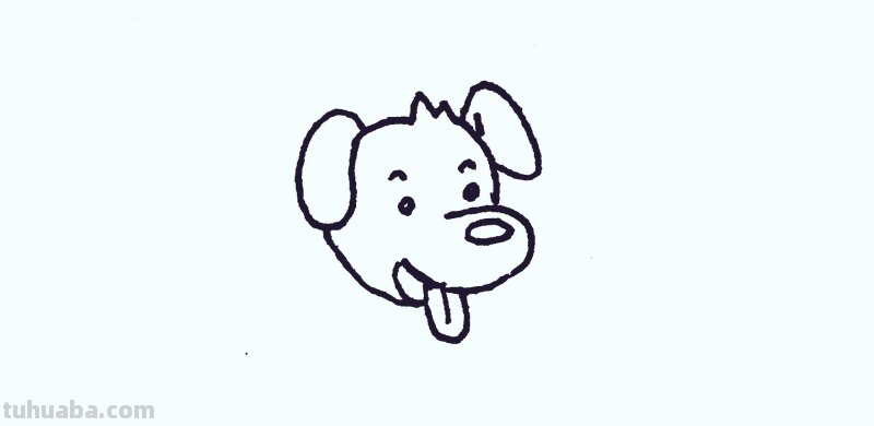 育儿简笔画 小学生可以画的可爱狗狗