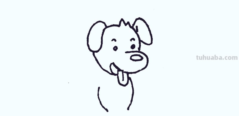 育儿简笔画 小学生可以画的可爱狗狗
