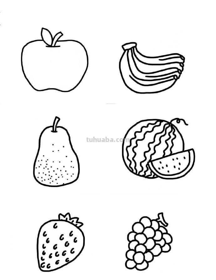 水果蔬菜瓜果手绘手账简笔画素材