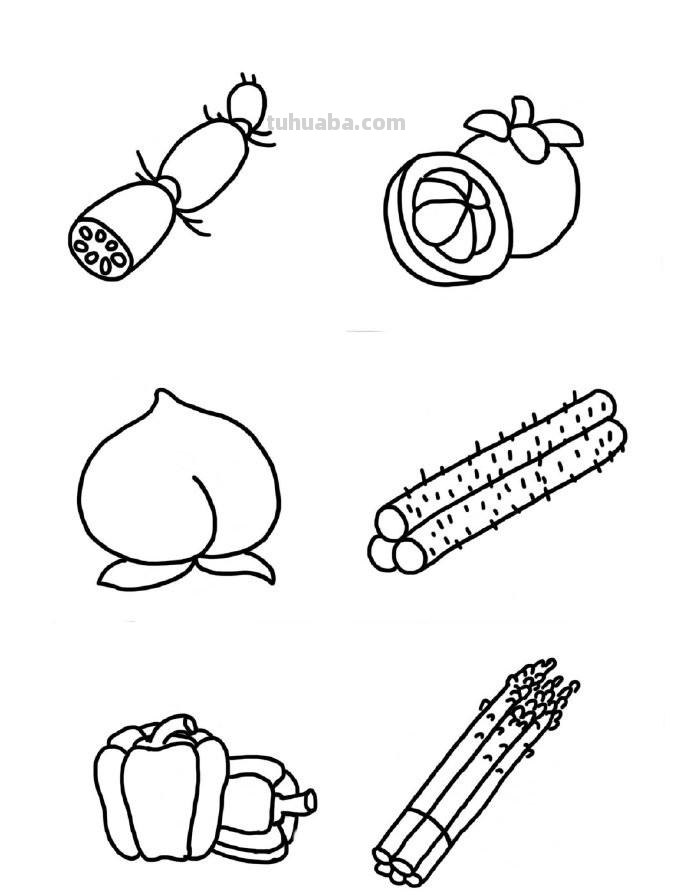 水果蔬菜瓜果手绘手账简笔画素材