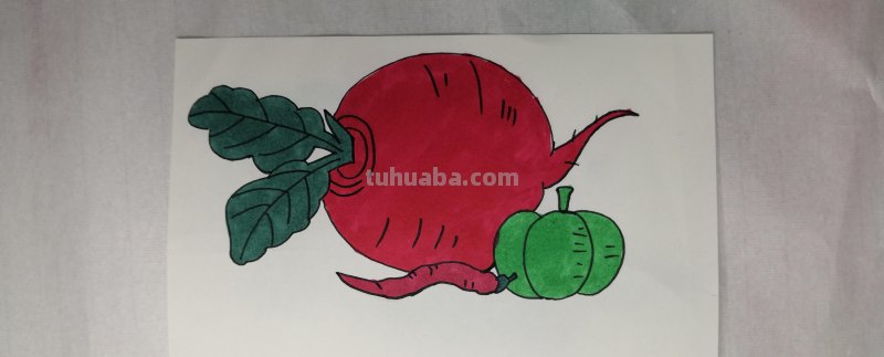 分享几种蔬菜水果的简笔画素材，简单好画易上手，喜欢快收藏