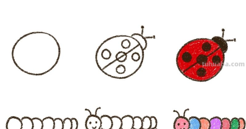 8款小昆虫简笔画：来一次说画就画的开始吧！超超超简单哦！