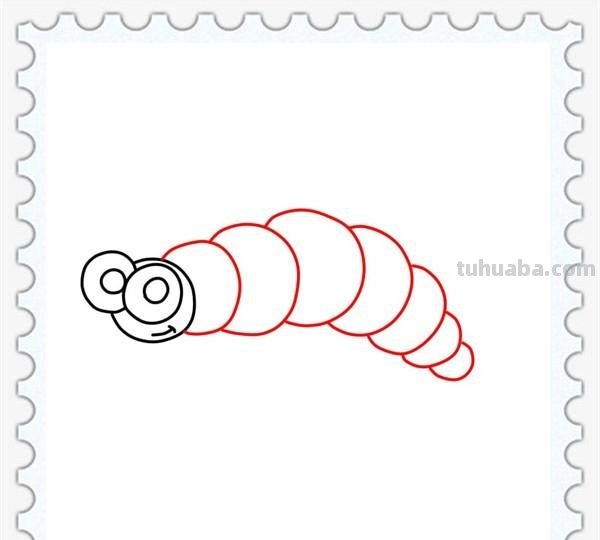 儿童简笔画精选「昆虫」-青虫的画法