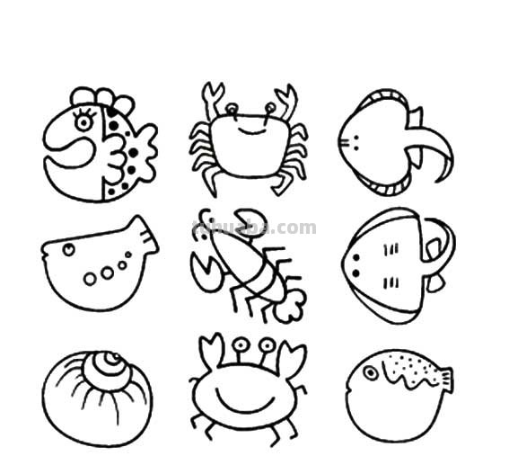 海洋动物怎么画,果果分享这几个教程给你,别被孩子看笑话啦 海洋动物怎么画,果果分享这几个教程给你,别被孩子看笑话啦